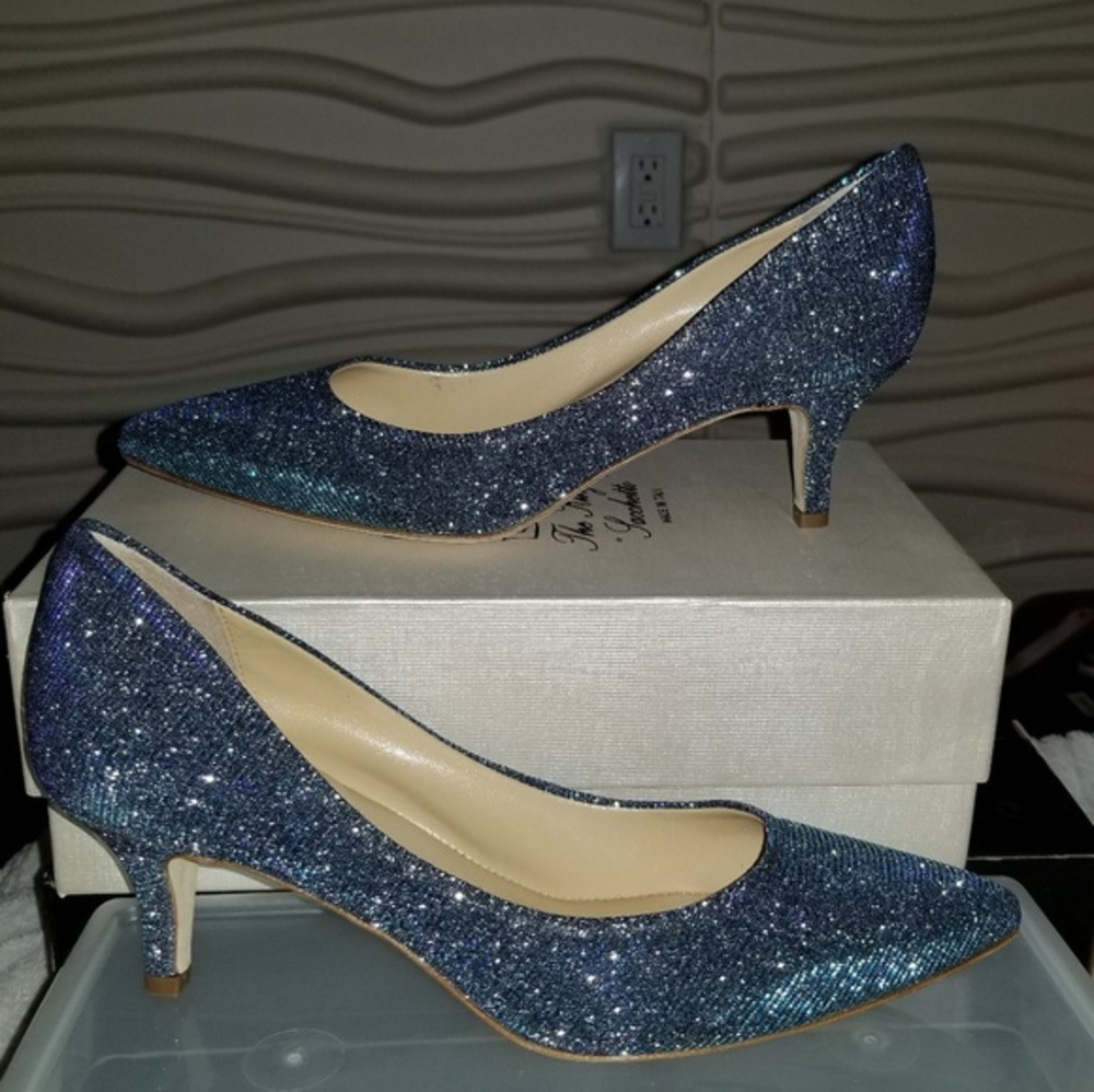 Shimmery Blue Pumps